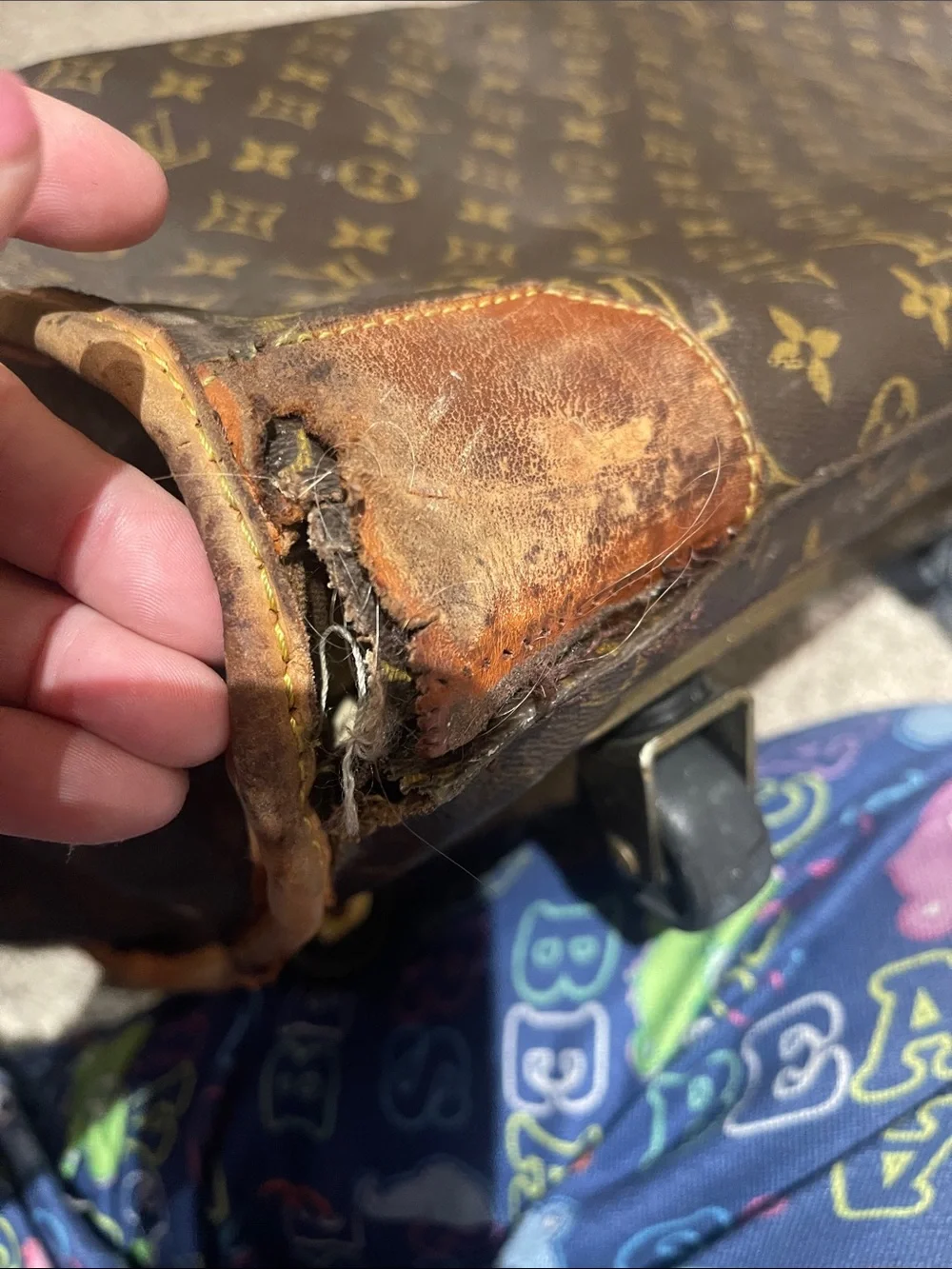 Louis Vuitton Brown Monogram Rolling Suitcase with Tan Trim